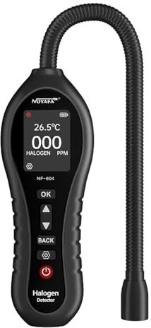 Halogen Gas Detector Air Conditioning Fluorine Leakage Detector, Automobile Refrigerant Snow Species Leak Detection Freon Halogen Instrumen