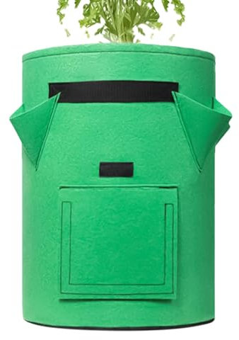 Fioriera per patate, borsa per la coltivazione di patate, con manico e patta, in tessuto non tessuto spesso, per piantare verdure, frutta e fiori