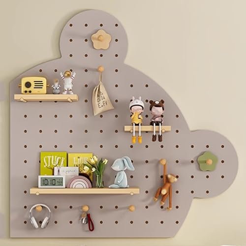 SCBTGKLN Panneau Perforé, Panneau Perforé Mural, Pegboard, Rangement Outils Mural, Organisation du Garage, Panneau Perforé Mural for Organisateur Mural, for Bureau à Domicile(Gray)
