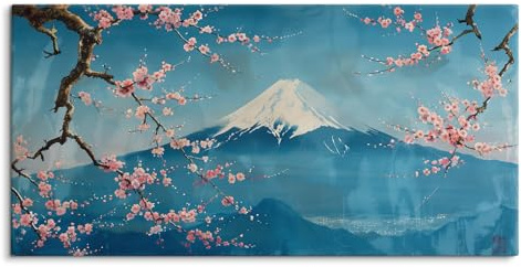 Paul Sinus Tableau mural sur toile, 120 x 60 cm, avec des fleurs de cerisier, magnifique art naturel pour des environnements élégants