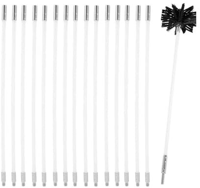 Brosse De Nettoyage De Cheminée, Brosses De Cheminée, Brosse De Nettoyage De Cheminée, Kit De Nettoyage De Poêle À Granulés Réglable Comprenant Un Kit De Nettoyage Kit de nettoyage de cheminée(18 Rods