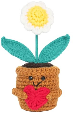 Aruigu Pocket Hug Positive Sonnenblume, Kreative Gestrickte Sonnenblume Puppe, Muttertag Geburtstag für Familie, Freunde, Ermutigungsgeschenk, Besser Werden Geschenk, Schulanfang Geschenk
