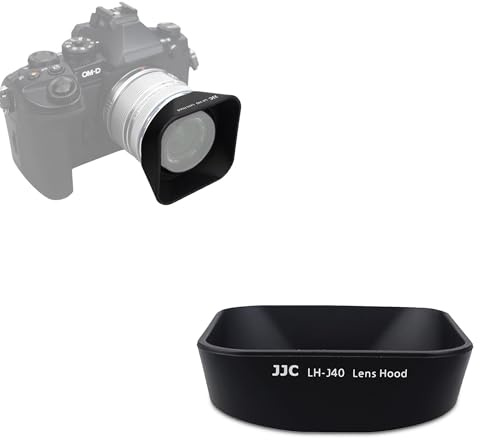 JJC Lens Hood Shade for Olympus M.Zuiko Digital 14-42mm f/3.5-5.6 II and 14-42mm f/3.5-5.6 II R Lens, Replaces Olympus LH-40 Hood, Reversible and No Vignetting