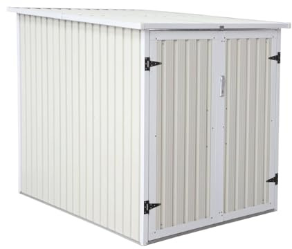 sweeek - Abri à vélo. Rangement 2 vélos. Beige en Acier galvanisé. L 142 x P 198 x H 157 cm