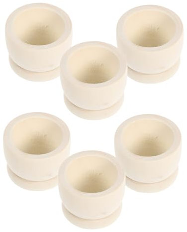 YOSADIER Soporte de Madera para Huevos de Pascua 6 Piezas Base para Manualidades Adorno Festivo Seguro para Niños