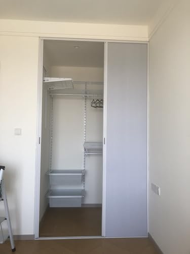 24 White Extendable Accordion Shower Door with Handle - Space-Saving Room Divider for Bedroom Bathroom Kitchen Office & RV - Ideal for Compact Living Solutions