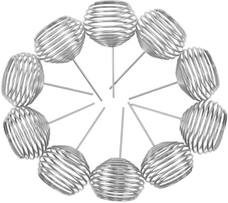 BAZEITFLOW 50pezzi Contenitore Per Fertilizzante in Acciaio Cestino Rilascio Lento Per Giardinaggio Dispenser Per Fertilizzanti Scatola Per Bonsai e Piante Cestino Rete Per Fertilizzanti