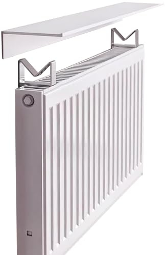 Copertura per radiatore in alluminio con ripiano superiore flottante giuntabile, design moderno, perfetto per sala da pranzo, fattoria o studio, facile da montare ed elegante decorazione per la casa