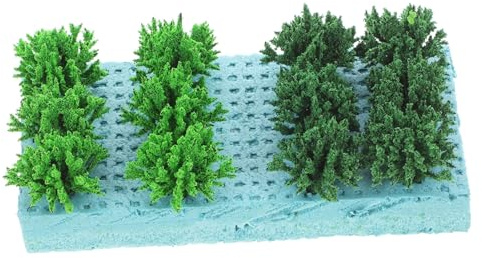 Veemoon 1 Box Miniature Static Plant Model Shrubs for Sand Table Landscape Realistic Bush Ornament Plastic Micro Garden Decor for Railway and Diorama Scenes Random Color