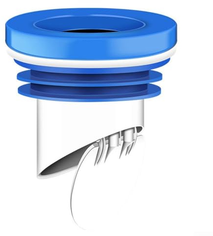 Volakebeing WC-Flanschdichtungsring mit Rückflussverhinderer, auslaufsicherer Silikon-Gummi-Dichtungsring für 100–110 mm PVC-Rohre, einfache Installation, Sanitärzubehör (blau)
