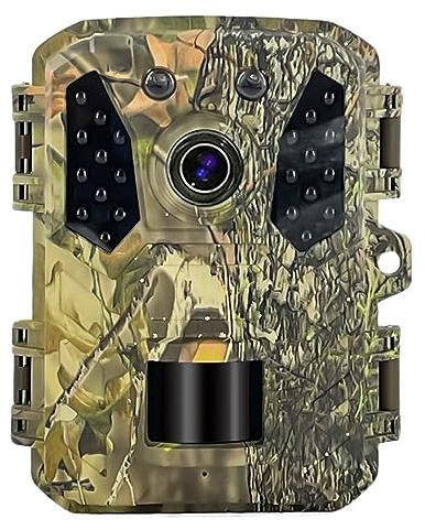 fotocamera da giardino, Mini telecamera da caccia for animali selvatici, pista for, visione notturna a infrarossi, trappola fotografica con attivazione del movimento for esterni(Regular Model)