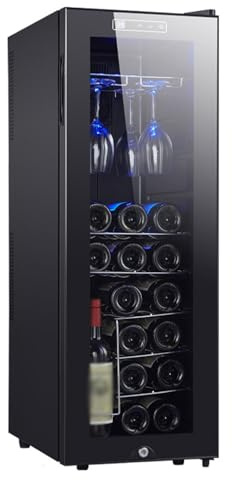 YBNKKUXKN Weinregal Elektronisches Weinregal mit konstanter Temperatur, Weinschrank aus Metall, Kleiner Weinkühlschrank for zu Hause, zur Aufbewahrung von Wein und Weingläsern Weinregale(A)