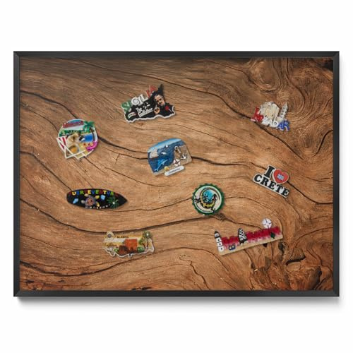 Tulup Magnetboard Pinnwand 80x60 cm Schwarz Kunststoffrahmen Metall Oberfläche Magnetisch Wandtafel Memoboard Notizwand Planer Organisation Wanddeko für Zuhause Büro Schule Konferenzraum