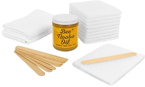Bumblechutes Bee'Nooba Oil Starter Kit, Beeswax For Wood, Hard Topcoat Natural Wood Butter, Hydrate Seal Protect Furniture, Wooden Utensils, Cutting Board Food-Safe Water-Resistant Paste Finishing Wax