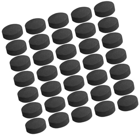 Veemoon Pastillas de Carbón Vegetal para Barbacoa al Aire Libre 70 Piezas de 40 MM Carbón para Chimenea y Cocina Briquetas Naturales para Estufa Camping y Preparación de Té