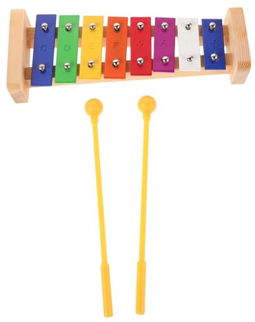 TEMPNAP Holz Xylophon Töne Musikinstrument mit Metallplatten und Schlägeln Sicher Ab Jahren Pädagogisches Percussion Rhythmus und Kreativität