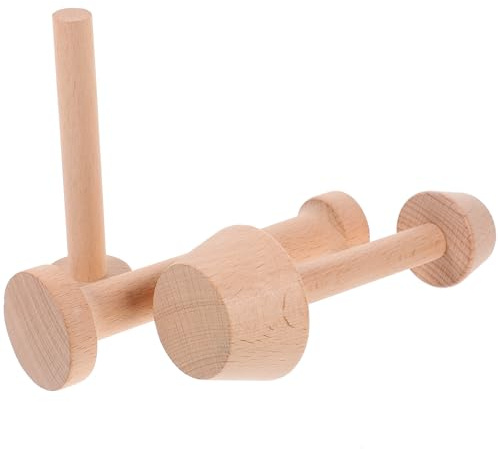 SHINEOFI Juego de 3 Apisonadores de Tartaletas de Madera de Doble Extremo, Moldes para Tartaletas de Huevo Grandes, Medianos y Pequeños, Herramientas de Cocina para Repostería y Pastelería