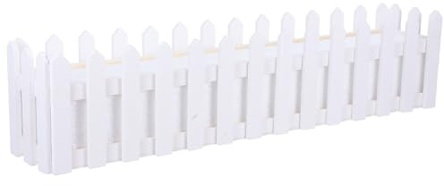 Milisten Fioriera Leggera Rettangolare in Legno Bianco con Inserto in Schiuma e Multifunzionale per Piante e Fiori Artificiali da Interno ed Esterno