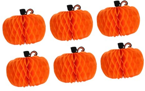 Veemoon 6 Pezzi Decorazioni di Halloween e Pasqua a Forma Speciale di Palla di Fiori a Nido D’Ape in Carta Velina Leggera, Riutilizzabili per Feste, Camere da Letto e Decorazioni