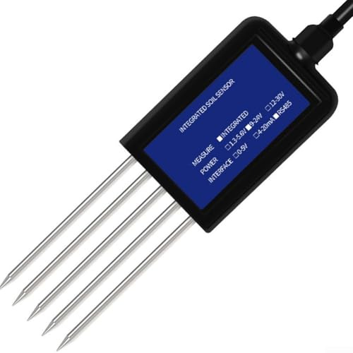 Misuratore di terreno NPK 7 in 1 con sensore di pH, conducibilità, umidità e temperatura, impermeabile IP68, tester da giardino per serre, fattoria, prato, risposta rapida (6 in 1)