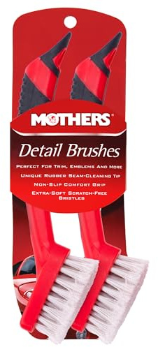 MOTHERS 156200 Detail Brushes - Reinigungsbürste - Feine - Staub Bürste ü Auto, Anzahl 2