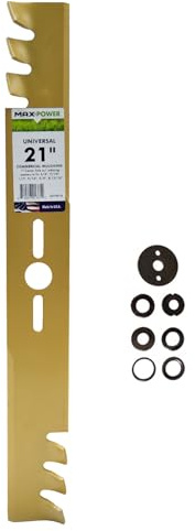 Maxpower 331981B 21-Inch Universal Gold Metal Mulching Lawn Mower Blade