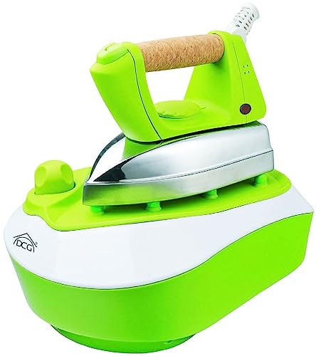DCG DB8000 DB8000-Ferro da Stiro Professionale Produzione 80 gr/min. Funzione Verticale” e ” Vapore Continuo”. Potenza: 850W (Ferro) 1450W (Caldaia), 2300 W, 0.5 Litri, Colore: Bianco, Giallo