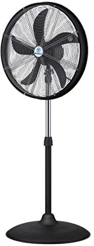 Westinghouse Lighting 7271540 Yucon I 50 cm Standventilator für den Innenbereich, 120 W, 230 V, matt schwarz/chrom, 135 cm