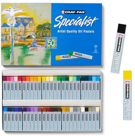 SAKURA ESP50 50-Piece Cray-Pas Specialist (Colors May Vary) Oil Pastel Set