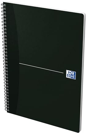 Oxford Office 100100759 Schulheft Smart Black, A4, 180 Seiten, schwarz, 5-er Pack, sortiert