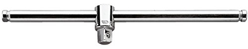 FACOM - Poignée Coulissante 1/2 - S.120A - Douille à Poignée en T - Longueur 275 mm - Frein de Maintien Tête pour Transformation en Clé en T ou L - Chromée Brillante - Robuste et Résistante