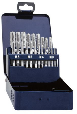 Exact 10701 Eventus Gewindeschneidsortiment Hochleistungsschnell-Stahl 21-teilig, MA5 M3-M12