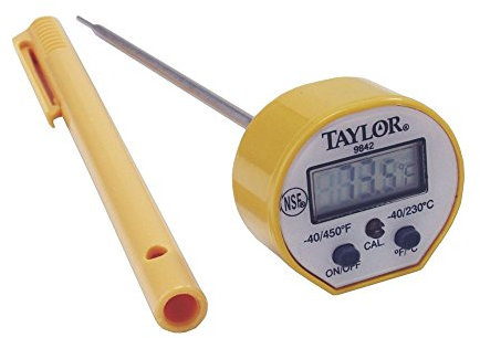 Taylor 9842FDA Waterproof Digital Probe Thermometer with 1.5mm Probe