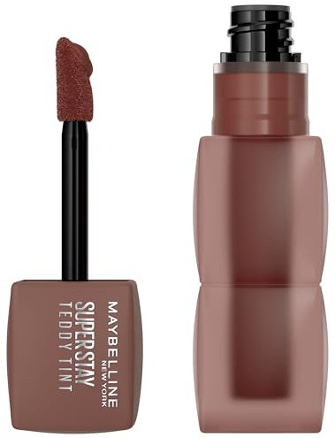 Maybelline New York - Blush à Lèvres Teddy Tint - Effet Mat Fondu - Tenue Longue Durée - Teinte : Mascara Tear (20) - Contenance : 5 ml