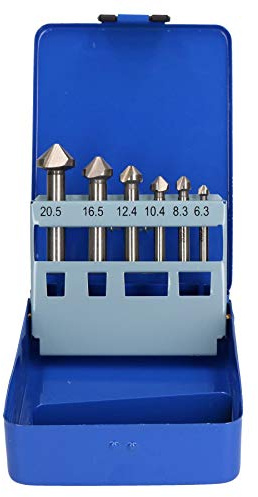6pc HSS SVASATORE SBAVATORE a testa svasata conica punte per legno metallo