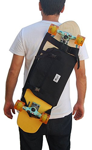 Monark Supply Rucksack, um das Longboard und Skateboard zu tragen..Trendiger Umhängerucksack Crossover Rucksack Schulterrucksack Slingbag Body Bag Crossbag Skaterruc