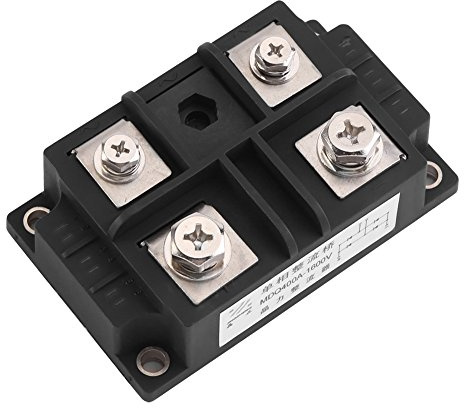 Rectificador Puente, Monofásico Diodo Rectificador 400A 1600V, Rectificador de Corriente, Buena Disipación de Calor, Baja Caída de Voltaje, Convertir CA en CC, usar Como Fuente de Alimentación