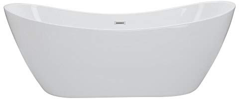 Milano Overton White 1830mm x 710mm Double Ended Freestanding Oval Bath