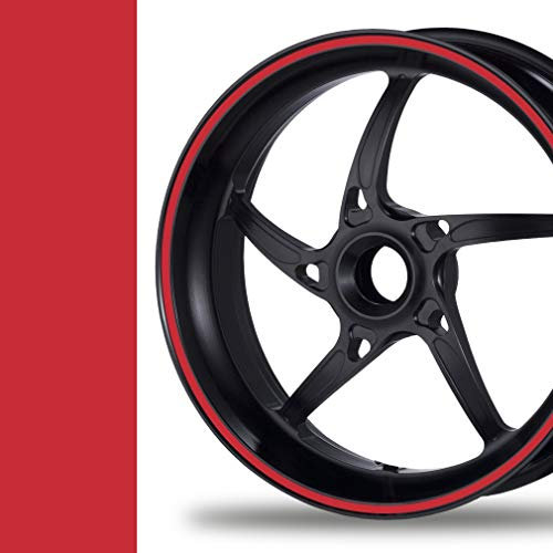 NEW! Felgenrandaufkleber Classic Style Auto Motorrad Felgenaufkleber (10mm, matt rot)