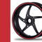 NEW! Felgenrandaufkleber Classic Style Auto Motorrad Felgenaufkleber (10mm, matt rot)