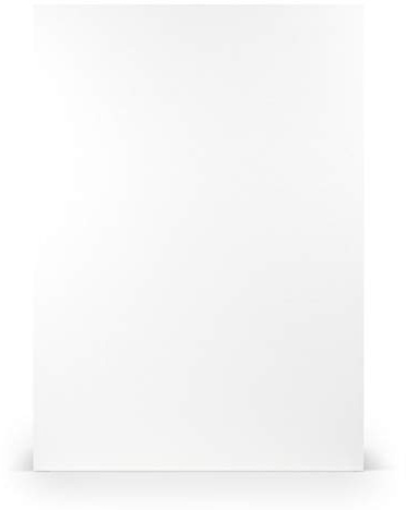 PAPERADO 50x Bastelkarton DIN A4 - Weiß gerippt 220 g/m² Tonkarton - Dickes Bastelpapier in 29,7 x 21 cm Malen, Basteln perfekte Bastelpappe