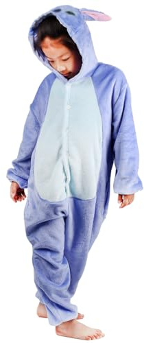 zpllsbratos Niños Pijamas Animales Ropa de Dormir Cosplay Disfraz para Carnaval Halloween Navidad(Azul,Etiqueta 110 para Altura 105cm-115cm)
