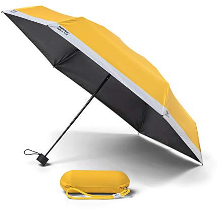 Pantone, Taschenschirm inkl. modischem Reise-Etui, Yellow 012