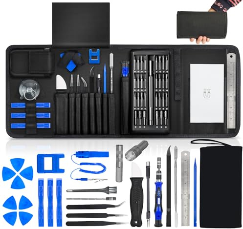 Datorverktygssats, Laptop skruvmejselsats, 91 pc precisionsskruvmejselsats med spudger Elektronikreparationsverktygssats för iPhone/Macbook/PS4/PS5/Xbox Switch kontroll,Glasögon,Surfplatta,Smartphone