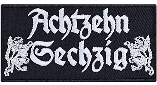1860 Aufnäher Achtzehn Sechzig Aufbügler Fußball Patch München Bügelbilder Deutschland Sport Geschenk für Bayern-Fans Applikation für Jacke/Weste/Jeans/Trikot | 90x45mm