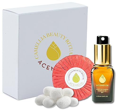Pack Essential für Schönheit mit Kamelienöl | Japanisches SAHO-Ritual - Reinigung und Feuchtigkeit | Gesichtspflege-Set | Originelle Geschenke für Frauen