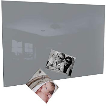 Magnettafel Magnetwand (verschiedene Größen und Farben) inklusive 10 Magnete - Made in Germany (50 x 80 cm, grau)
