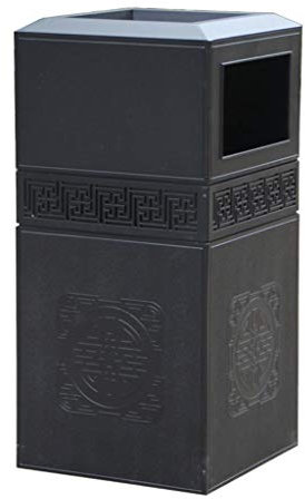 UPJAKS Poubelle Cuisine Trash Can Garbage Imitation en marbre Peut en Fonte d'aluminium bac de Recyclage de tri Conteneur Organisateur extérieur for Hôtel Patios Cuisine Corbeille à Papier