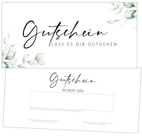 Eummel 40 Zauberhafte Blanko Gutscheine zum selber Ausfüllen für Nagelstudio Friseur Kosmetik Massage Wellness Fußpflege Beauty Gutschein Vorlage Gutscheinkarten Geschenkgutscheine