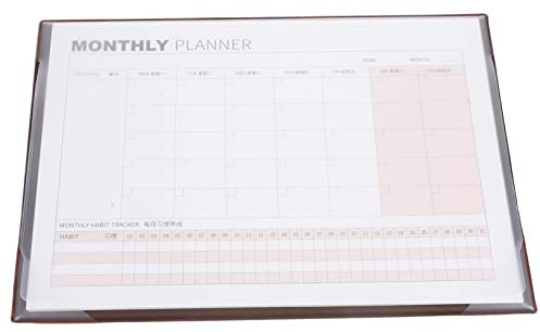 HOODANCOS Monatsplaner Notizblock Undatierter Tischkalender Für Effiziente Planung Für Büro Studenten Und Lehrer Praktisches Notizbuch Mit Einfachem Design Und Leichtem Format Für